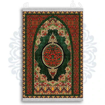 فرشینه از جنس پارچه هازان مخمل ترک طرح سجاده برند دفه کد DSJ 98