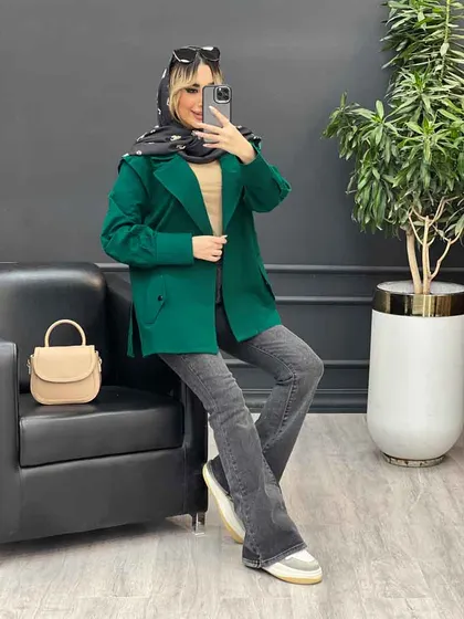 مانتو لینن سرشانه ژیله