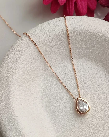 گردنبند اشک نگین جواهری ژوپینگ