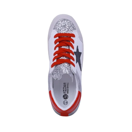 ونس زنانه سفید قرمز مدل ستاره کد 6470