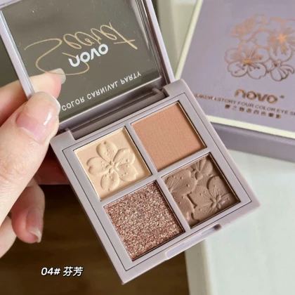 پالت سایه چشم 4 رنگ NOVO Sakura Story