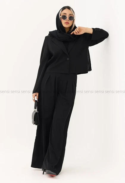 ست کراپ کت شلوار بندی کد1005276