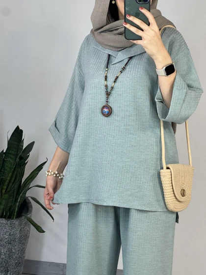 ست تونیک و شلوار تافته