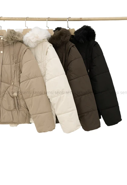 کاپشن وارداتی پافر شو پشم شیشه کد1004855