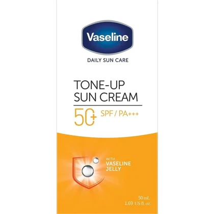 ضد آفتاب روشن‌کننده وازلین Vaseline SPF 50 مدل Tone-Up مناسب انواع پوست حجم 50 میلی‌لیتر