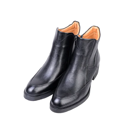 نیم بوت پاشنه‌دار چرم زنانه 10