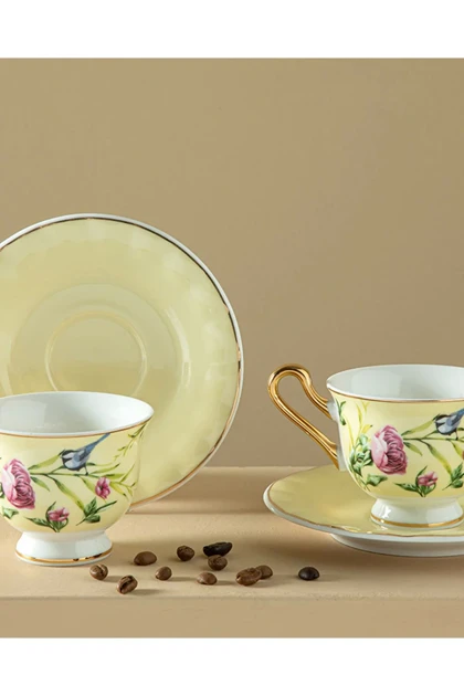 سرویس فنجان قهوه دو نفره English Home مدل Vanilla New Bone China