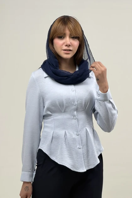 شومیز کمر پنس پشت بندی پانیا