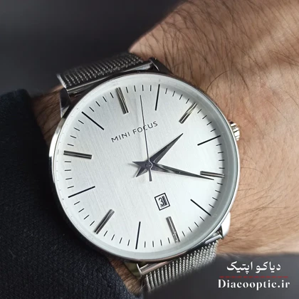 ساعت مچی مردانه اورجینال موتور ژاپن برند مینی فوکوس مدل Mf0115G.05 بند حصیری