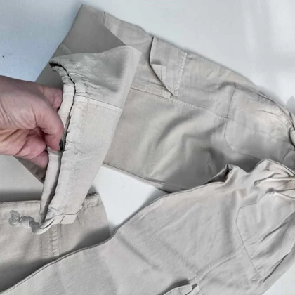 سه تیکه کتان دخترانه مانتو جلیقه با شلوارکارگو