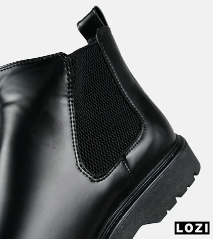 بوت مردانه چرمی مشکی ZARA مدل 7543