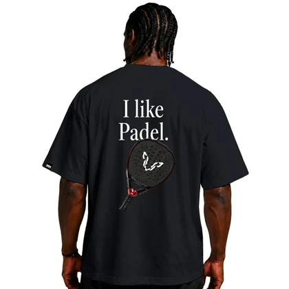 تیشرت مردانه زنانه اورسایز نخی 1991 I Like Padel مدل TS19113