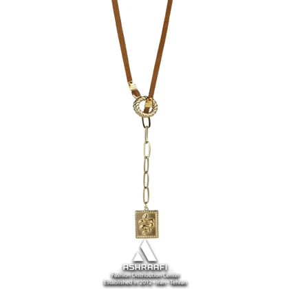 گردنبند کراواتی با پلاک طرح مار Snake Necklace BG