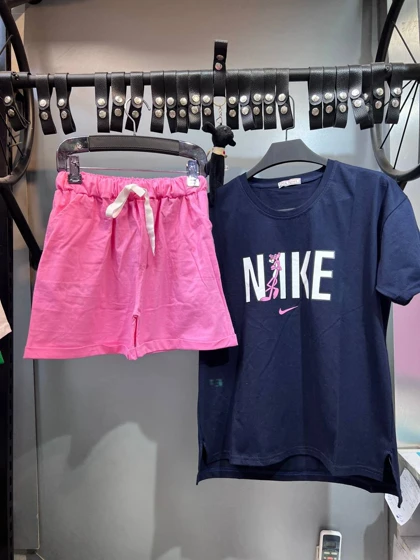 ست تیشرت شلوارک پلنگ صورتی