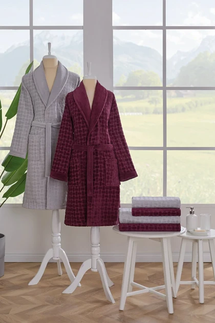 ست حوله‌ای خانوادگی Özdilek مدل Tricot Kadife پنبه‌ای