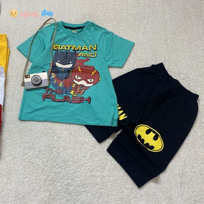 تیشرت شلوارک پسرانه طرح BATMAN مناسب 2 تا 9 سال