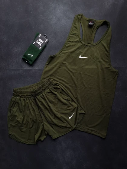 ست رکابی + شلوارک + جوراب نایکی