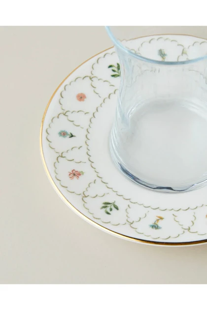 سرویس چای 6 نفره English Home مدل Bloomline - سفید