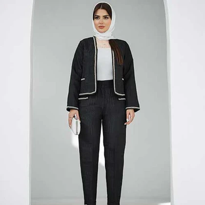کراپ شلوار زنانه مدل ژاکارد