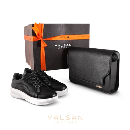 ست کیف و کفش زنانه چرم یلسان مدل نلین کد 958-RASHEL-MC