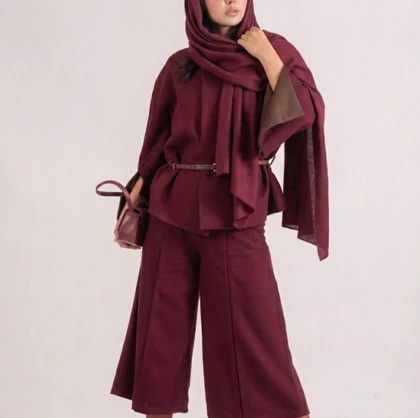 ست کت شلوار دو رو chocolate cherry