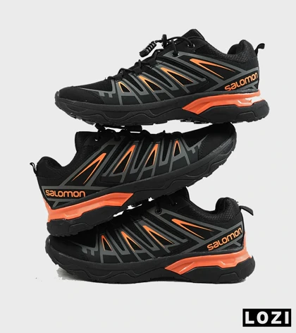 کفش کتانی مشکی طوسی نارنجی سالومون Salomon X ULTRA