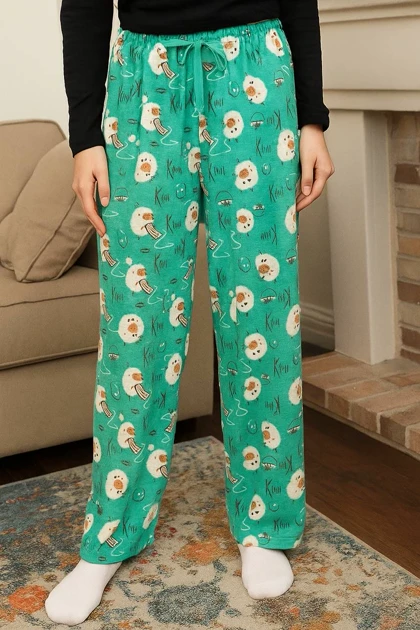 شلوار پیژامه های مخمل وارداتی عروسکی