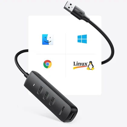 هاب تایپ سی 4 پورت یوگرین CM416 10915