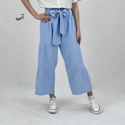 شلوار لینن زنانه طرحدار