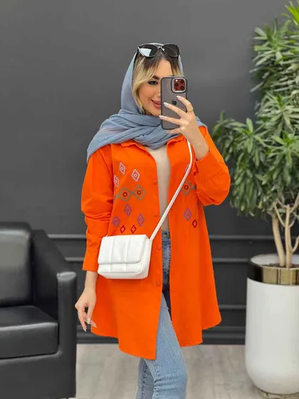 مانتو لینن طرح لوزی