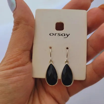 گوشواره آویز اشکی مشکی