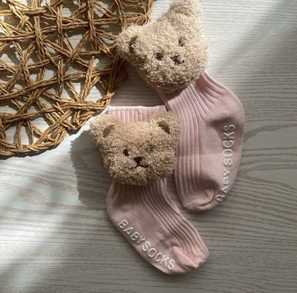 جوراب بچگانه نیم ساق وارداتی طرح تدی