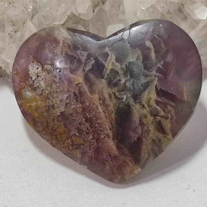سنگ فلوریت تراش قلب (فلورین) کد 3