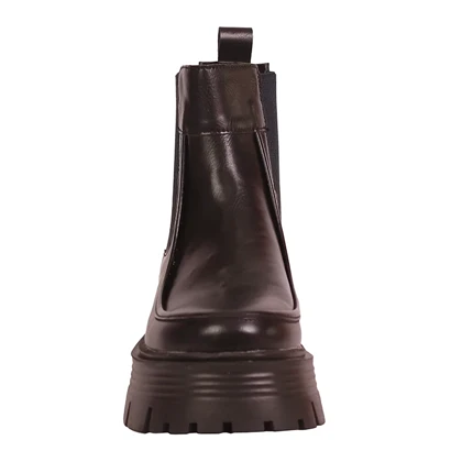 نیم بوت دوبر کش لژدار_قهوه ای کد 2226