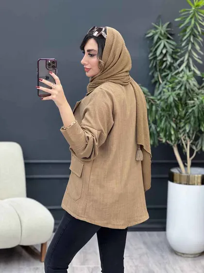 مانتو کتی چهار دکمه آوینا