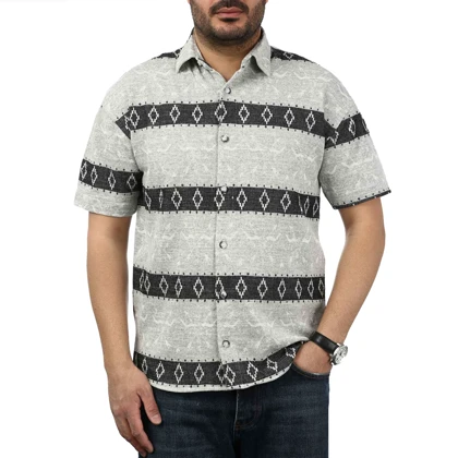 پیراهن آستین کوتاه بوکله مردانه مدل 61119133