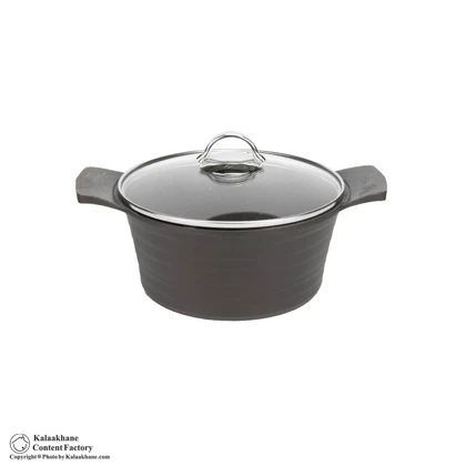 سرویس قابلمه چدن تاپ تفلون مدل آلفا کلاسیک 8 پارچه