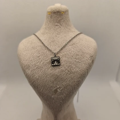 گردنبند استیل بچه گربه ملوس کد mi2202