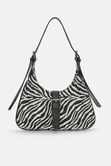 کیف دوشی زنانه طرح زبرا اورجینال پول اند بیر PULL & BEAR