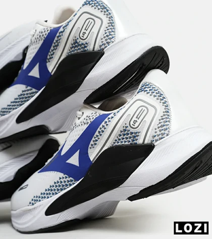 کفش کتانی مردانه سفید آبی MIZUNO wave rider 24