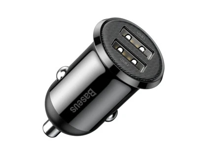 شارژر فندکی فست شارژ ماشین 24 وات بیسوس CCALLP-01/02