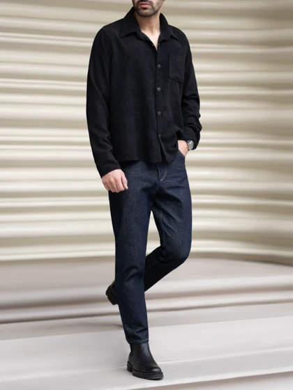 شکت کبریتی مخمل مشکی کارلوتی کد sha144