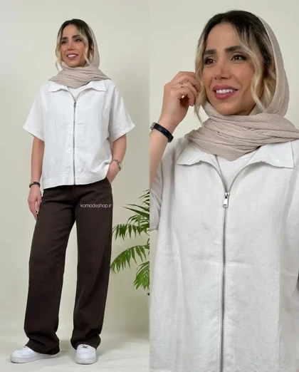وست لینن زنانه مدل ارغوان
