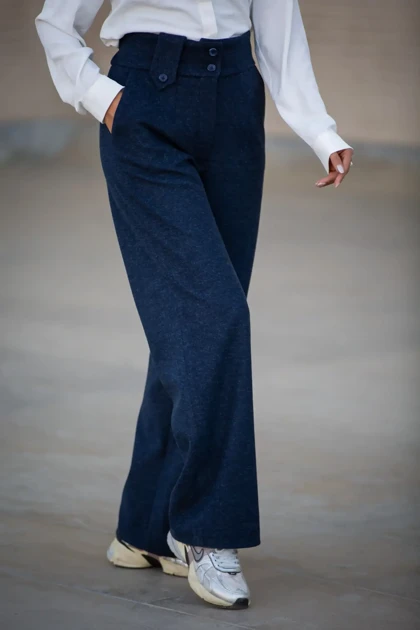 شلوار فوتر نیم بگ دو دکمه