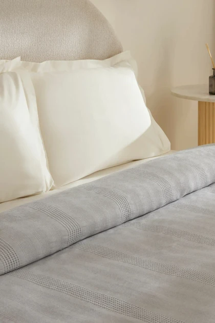 روتختی پیکه دو نفره Karaca Home مدل Layna Ecocell پنبه‌ای - طوسی