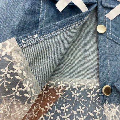 کت شلوار جین دخترانه لب تور