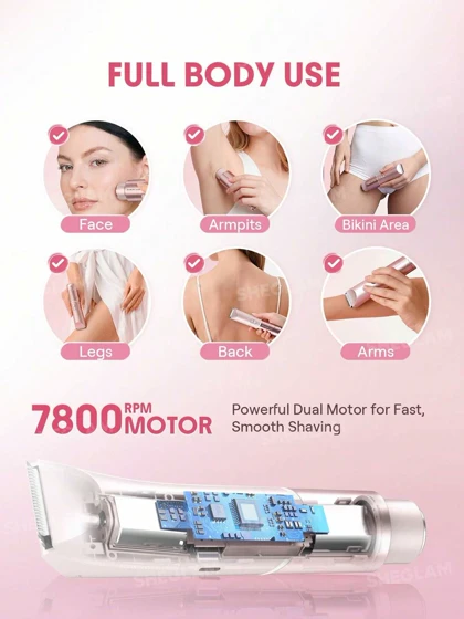 شیور و خط‌زن حرفه‌ای بانوان شیگلم مدل Smooth Moves – دارای سری دوگانه