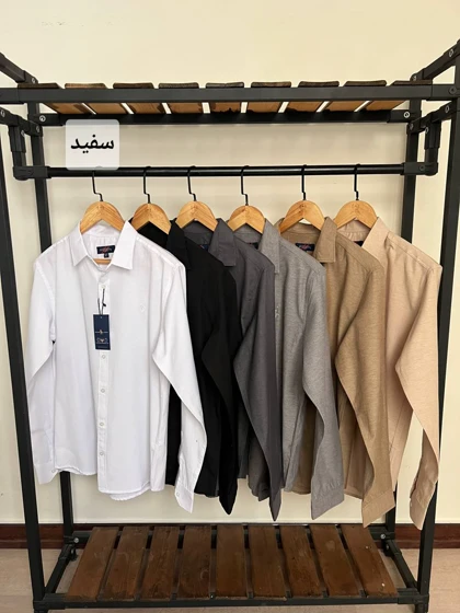 پیراهن ساده آستین بلند پنبه 2475
