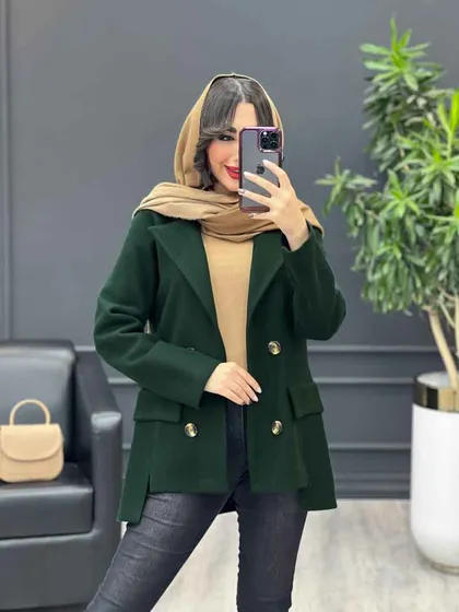 پالتو چهاردکمه جیب نما