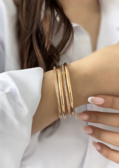 دستبند النگویی آینه ای ژوپینگ کد576